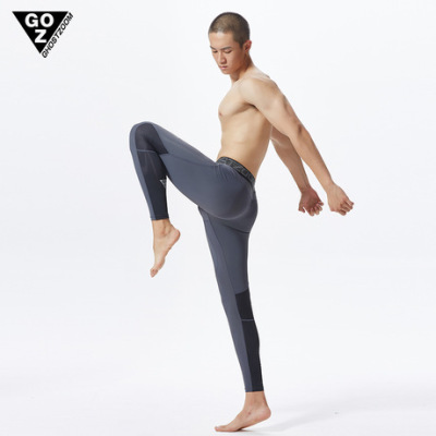 一件代发新款瑜伽裤男PRO运动健身服专业梯度压缩高腰弹力紧身裤