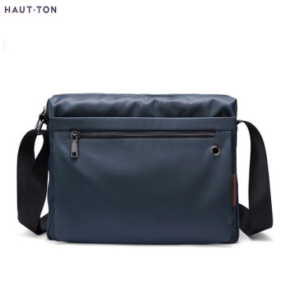 HautTon皓顿2019新款单肩包斜跨包多功能休闲男士包包可LOGO定制