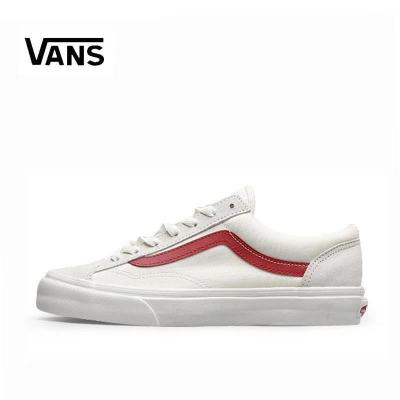 Vans style 36 权志龙同款白红低帮经典帆布滑板板鞋